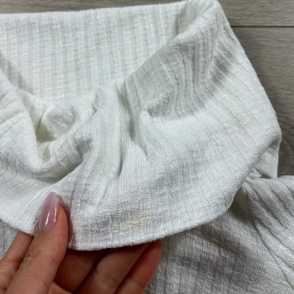 Anthropologie Maeve Ivory Cowl Neck Peplum Thin Knit Long Sleeve Top - Picture 11 of 13